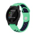 For Garmin Forerunner 935 22mm Sports Breathable Silicone Watch Band(Mint Green+Midnight Blue)