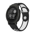 For Garmin Instinct 2 22mm Sports Breathable Silicone Watch Band(Black+White)