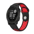 For Garmin Instinct 22mm Sports Breathable Silicone Watch Band(Black+Red)