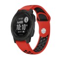 For Garmin Instinct 22mm Sports Breathable Silicone Watch Band(Red+Black)