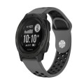 For Garmin Instinct 22mm Sports Breathable Silicone Watch Band(Grey+Black)