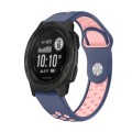 For Garmin Instinct 22mm Sports Breathable Silicone Watch Band(Midnight Blue+Pink)