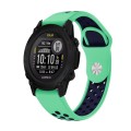 For Garmin Descent G1 22mm Sports Breathable Silicone Watch Band(Mint Green+Midnight Blue)