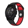 For Garmin Descent G1 22mm Sports Breathable Silicone Watch Band(Black+Red)