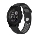 For Garmin Descent G1 22mm Sports Breathable Silicone Watch Band(Black+Grey)