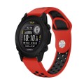 For Garmin Descent G1 22mm Sports Breathable Silicone Watch Band(Red+Black)