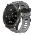 For Garmin D2 Delta PX 26mm Camouflage Printed Silicone Watch Band(Grey+Army Camouflage)