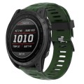 For Garmin Tactix 7 26mm Camouflage Printed Silicone Watch Band(Army Green+Army Camouflage)