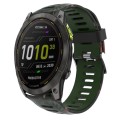 For Garmin Enduro 2 26mm Camouflage Printed Silicone Watch Band(Army Green+Bamboo Camouflage)