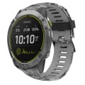 For Garmin Enduro 26mm Camouflage Printed Silicone Watch Band(Grey+Army Camouflage)
