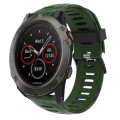 For Garmin Fenix 5X Sapphire 26mm Camouflage Printed Silicone Watch Band(Army Green+Army Camouflage)