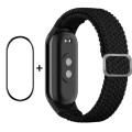For Xiaomi Mi Band 8 ENKAY Hat-Prince 2 in 1 Set Full Coverage Screen Protector + Elastic Braided Ny