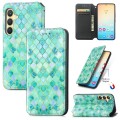 For Samsung Galaxy S24 5G CaseNeo Colorful Magnetic Leather Phone Case(Emerald)