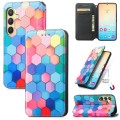 For Samsung Galaxy S24+ 5G CaseNeo Colorful Magnetic Leather Phone Case(Colorful Cube)