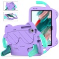 For Sumsung Galaxy Tab A8 10.5 2021 Ice Baby EVA Shockproof Hard PC Tablet Case(Light Purple+Mint Gr
