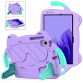 For Sumsung Galaxy Tab A7 10.4 2020 Ice Baby EVA Shockproof Hard PC Tablet Case(Light Purple+Mint Gr
