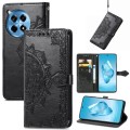 For OnePlus 12R Mandala Flower Embossed Leather Phone Case(Black)
