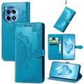 For OnePlus 12R Mandala Flower Embossed Leather Phone Case(Blue)