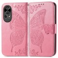 For Huawei Nova 12 Butterfly Love Flower Embossed Leather Phone Case(Pink)