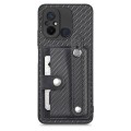 For Redmi Note 11 Pro 5G Wristband Kickstand Card Wallet Back Phone Case with Tool Knife(Black)