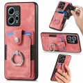 For Redmi Note 12 4G Retro Skin-feel Ring Card Wallet Phone Case(Pink)