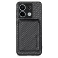 For Xiaomi Redmi Note 13 4G Carbon Fiber Leather Card Magnetic Phone Case(Black)