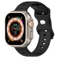 For Apple Watch SE 2022 40mm Reverse Buckle Dot Texture Silicone Watch Band(Black)