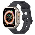 For Apple Watch SE 2022 40mm Reverse Buckle Dot Texture Silicone Watch Band(Dark Gray)