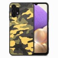 For Samsung Galaxy A32 4G Camouflage Leather Back Cover Phone Case(Yellow)