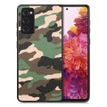 For Samsung Galaxy S20 FE Camouflage Leather Back Cover Phone Case(Green)