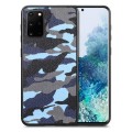 For Samsung Galaxy S20+ Camouflage Leather Back Cover Phone Case(Blue)