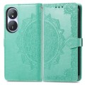 For Honor Play 50 Plus Mandala Flower Embossed Leather Phone Case(Green)