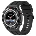 For Huawei Watch Ultimate Long & Short Sports Solid Color Silicone Watch Band Set(Black)