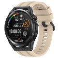 For Huawei Watch Buds Long & Short Sports Solid Color Silicone Watch Band Set(Khaki)