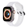 For Apple Watch 8 45mm Ripple Silicone Sports Watch Band(White)