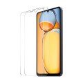 For Redmi 13C 2pcs ENKAY Hat-Prince 0.26mm 9H 2.5D High Aluminum-silicon Tempered Glass Film