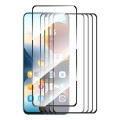 For Xiaomi Redmi 12 5G Global 5pcs ENKAY Hat-Prince Full Glue High Aluminum-silicon Tempered Glass F