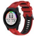 For Garmin Forerunner 935 Sports Two-Color Silicone Watch Band(Red+Black)