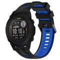 For Garmin Descent G1 Sports Two-Color Silicone Watch Band(Black+Blue)