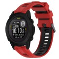 For Garmin Descent G1 Sports Two-Color Silicone Watch Band(Red+Black)