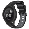 For Garmin Instinct 2 Sports Two-Color Silicone Watch Band(Black+Grey)