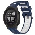 For Garmin Instinct 2 Sports Two-Color Silicone Watch Band(Midnight Blue+White)