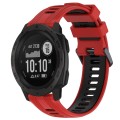 For Garmin Instinct Sports Two-Color Silicone Watch Band(Red+Black)