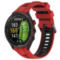 For Garmin Approach S70 47mm Sports Two-Color Silicone Watch Band(Red+Black)
