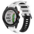 For Garmin Approach S62 Sports Two-Color Silicone Watch Band(White+Black)