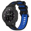 For Garmin Instinct Crossover Sports Two-Color Silicone Watch Band(Black+Blue)