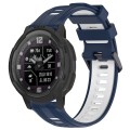 For Garmin Instinct Crossover Sports Two-Color Silicone Watch Band(Midnight Blue+White)