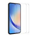 For Samsung Galaxy A55 2pcs ENKAY 0.26mm 9H 2.5D High Aluminum-silicon Tempered Glass Film