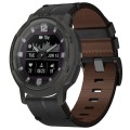 For Garmin Instinct Crossover Solar 22mm Leather Textured Watch Band(Black)