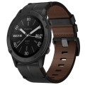 For Garmin TACTIX DELTA 26mm Leather Textured Watch Band(Black)